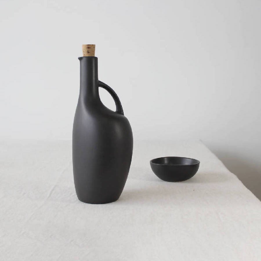 Stoneware Olive Oil Bottle | Canard 34oz - Addy Avenue