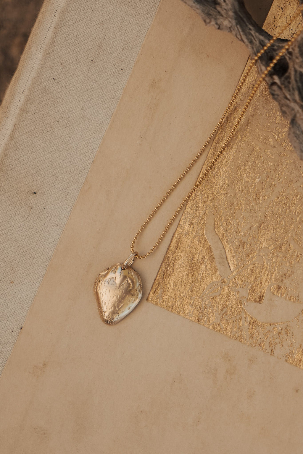 Strawberry Necklace in 14k Gold - Fill - Addy Avenue