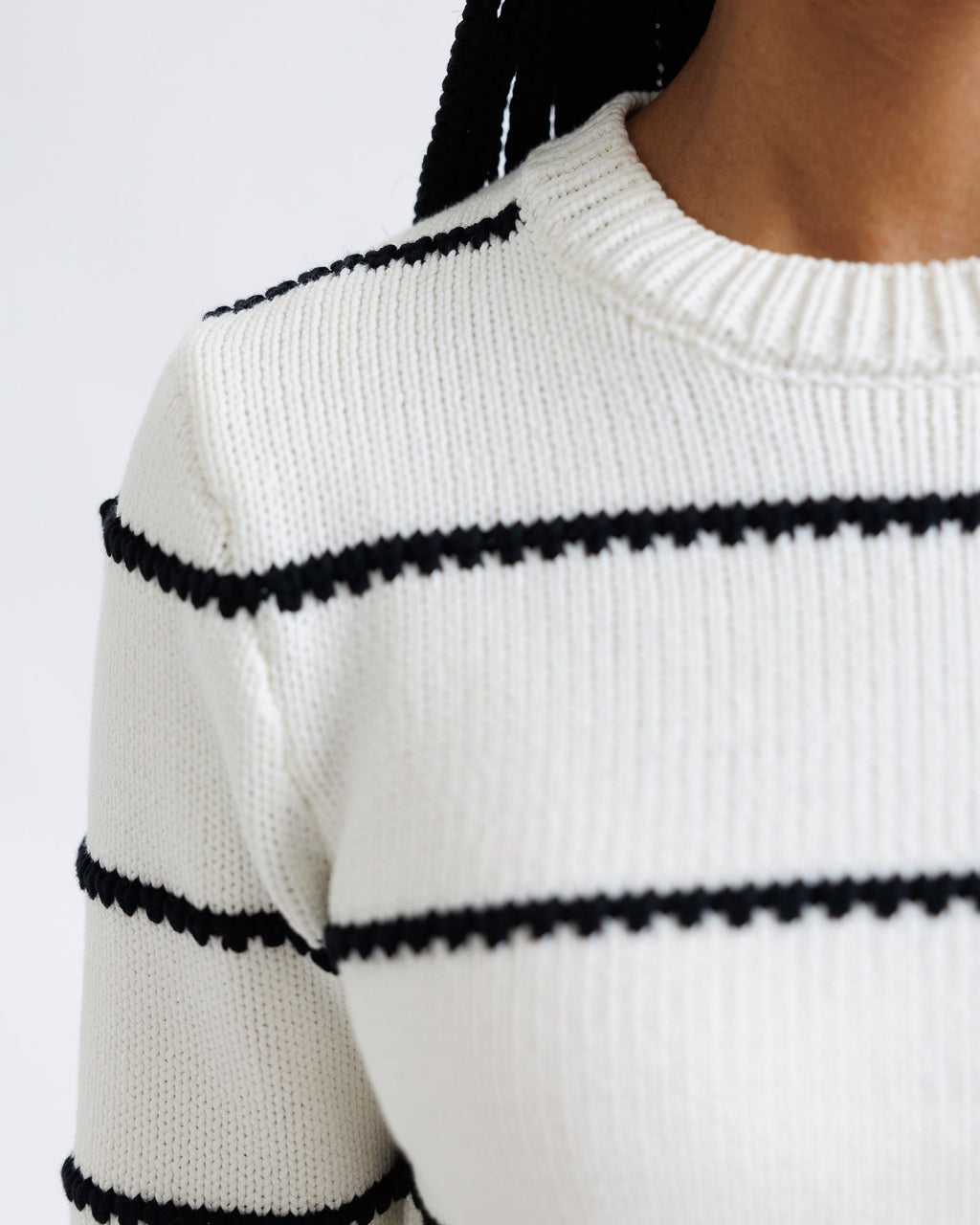Stripe Stitch Crewneck Sweater - Addy Avenue