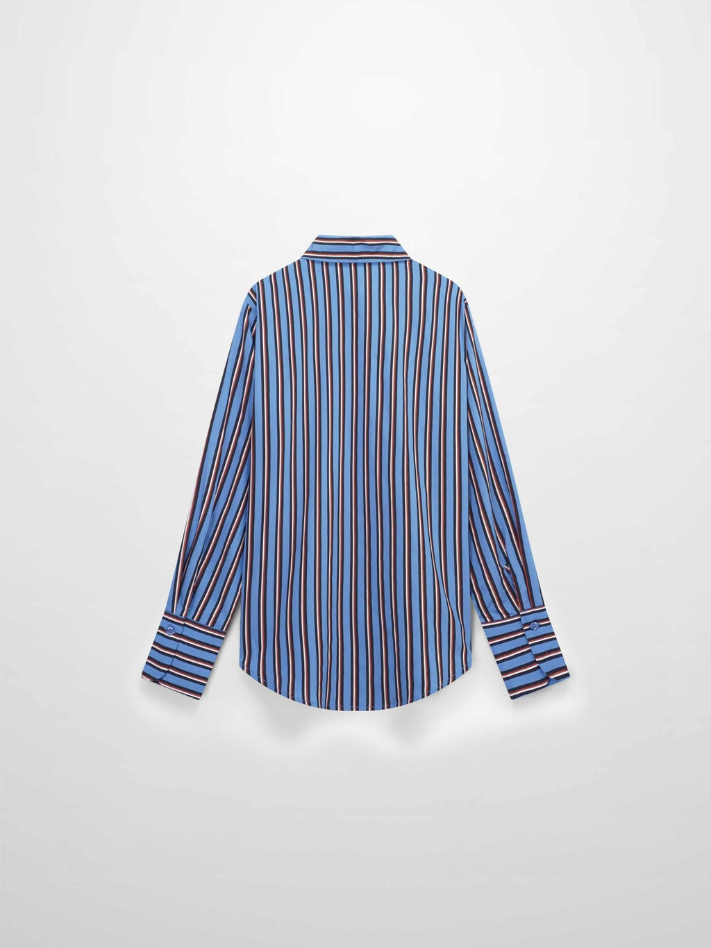 Striped Cotton Blouse - Blue Pinstripe - Addy Avenue