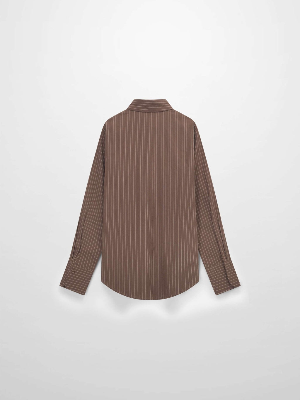 Striped Cotton Blouse - Brown Thin Stripe - Addy Avenue