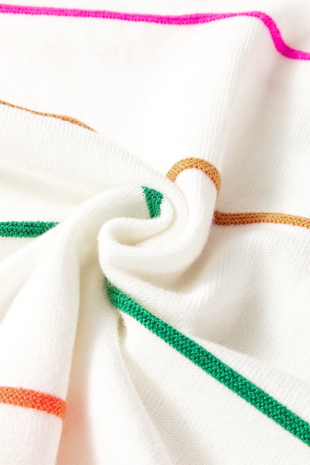 Striped Half Sleeve Drop Shoulder Sweater - Addy Avenue