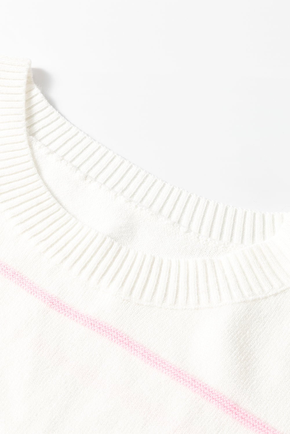 Striped Half Sleeve Drop Shoulder Sweater - Addy Avenue