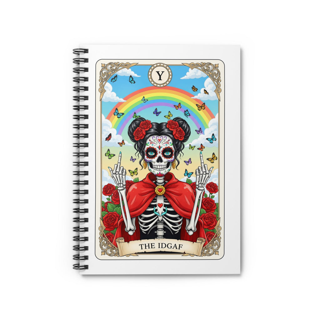 Sugar Skull Skeleton with Rainbow The IDGAF Notebook - Addy Avenue