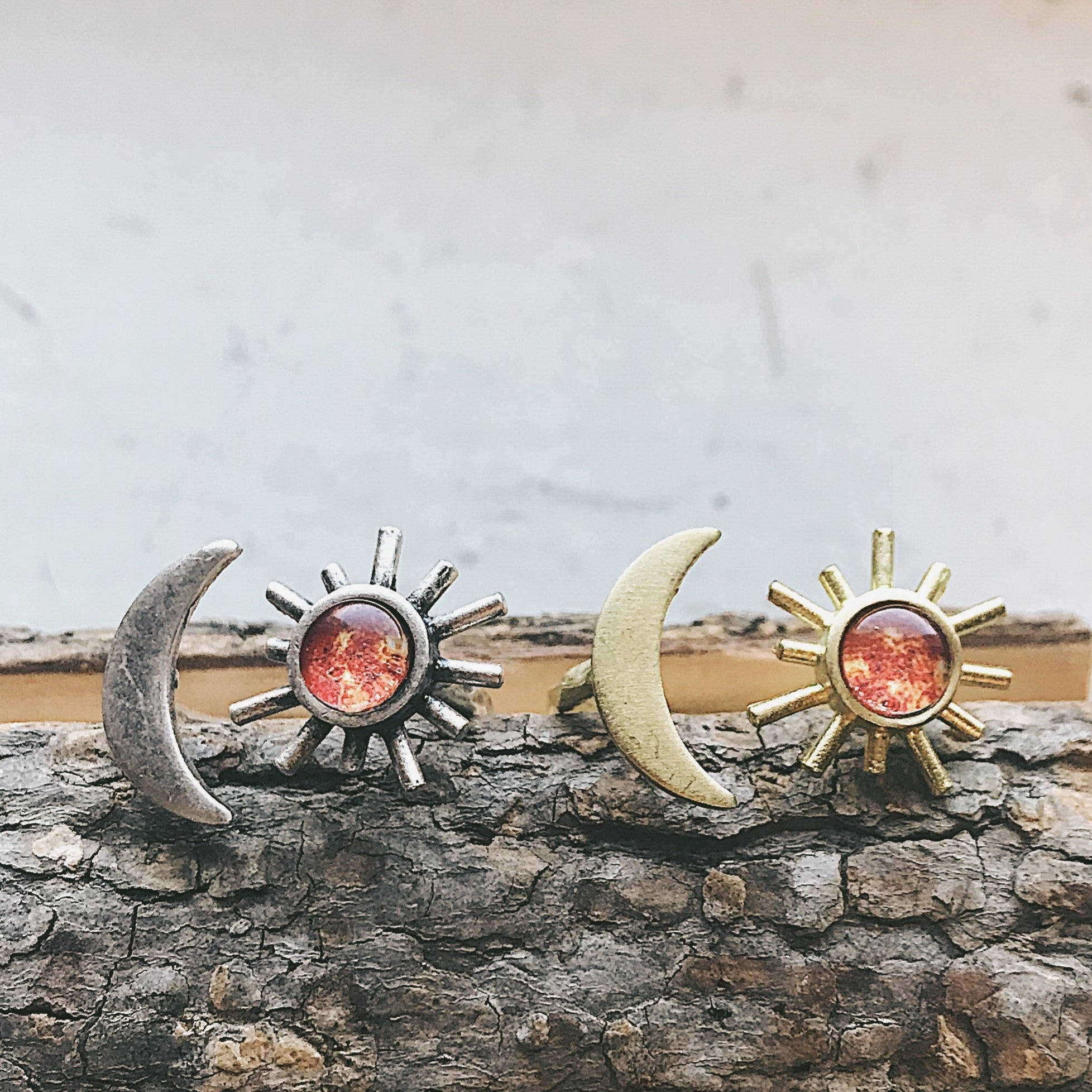 Sun and Moon Sculptural Statement Ring - Addy Avenue