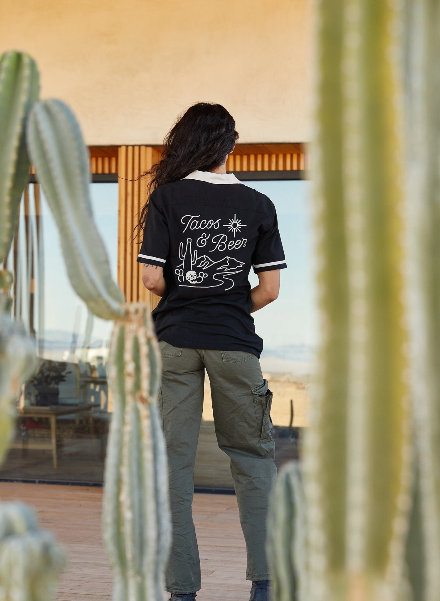 Tacos & Beer Button - Up - Addy Avenue