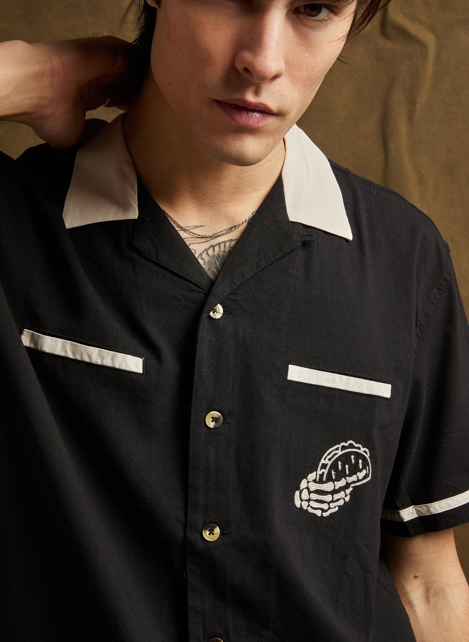 Tacos & Beer Button - Up - Addy Avenue