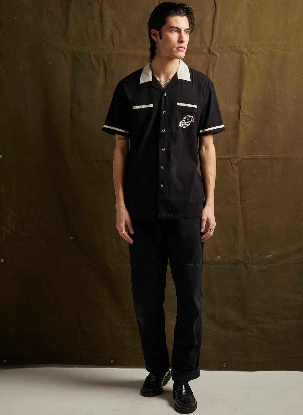 Tacos & Beer Button - Up - Addy Avenue