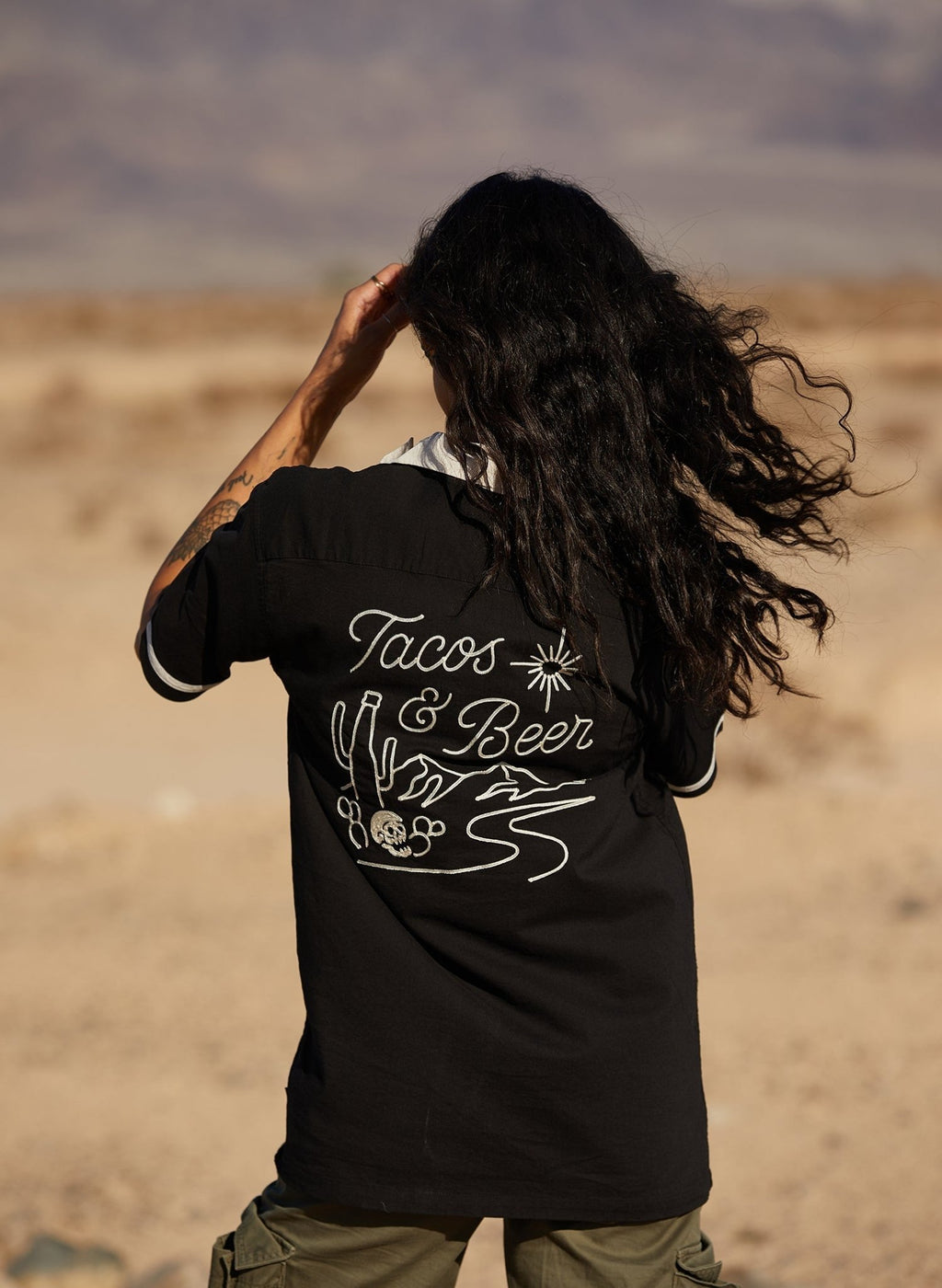 Tacos & Beer Button - Up - Addy Avenue