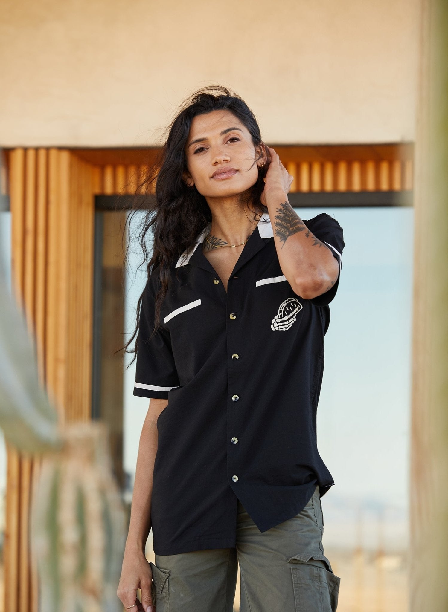 Tacos & Beer Button - Up - Addy Avenue