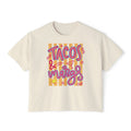 Tacos & Margs graphic Tee | Boxy Cropped Shirt, Mexican Food Fiesta - Addy Avenue