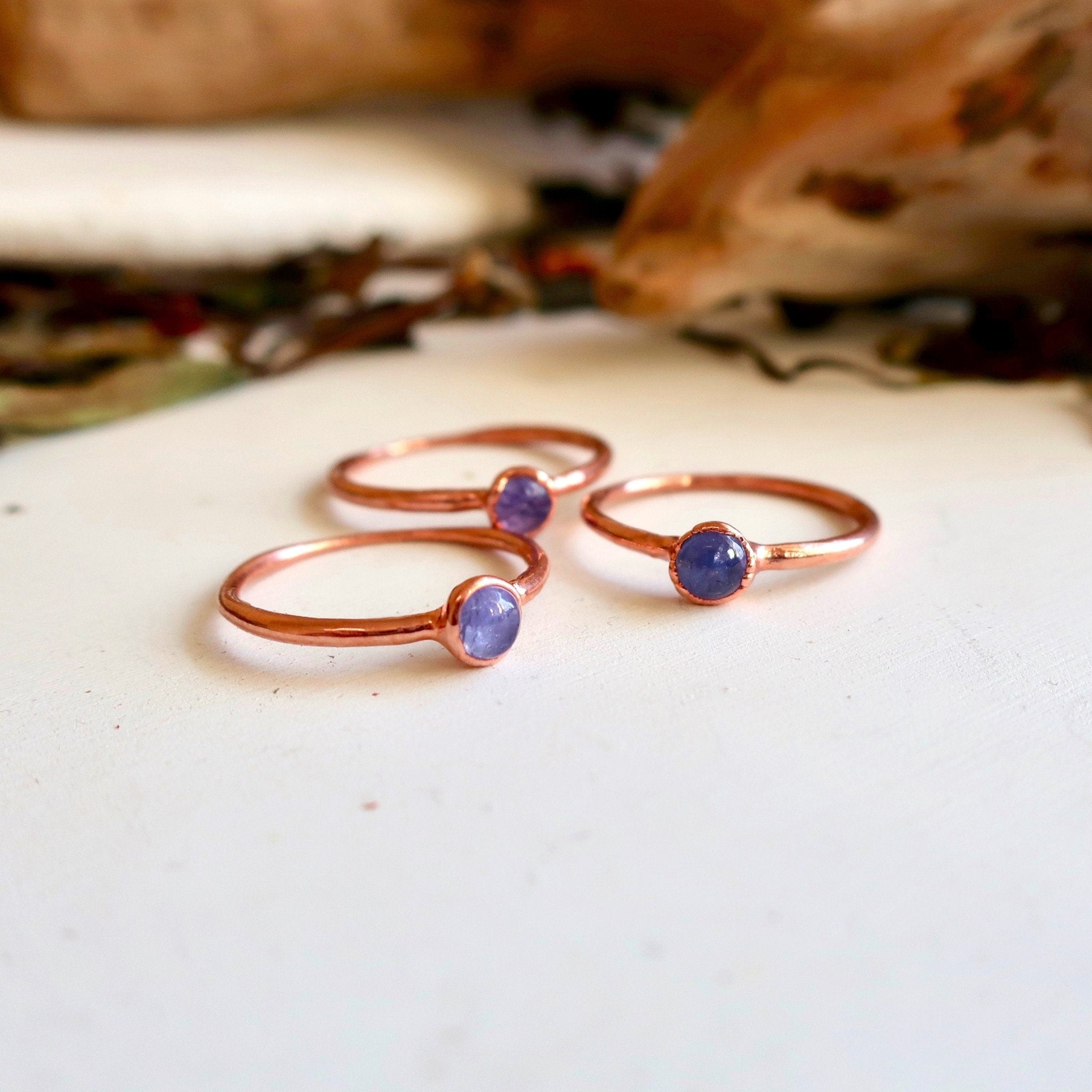 Tanzanite Ring – Minimalist | Handmade by Blackbird & Sage - Addy Avenue