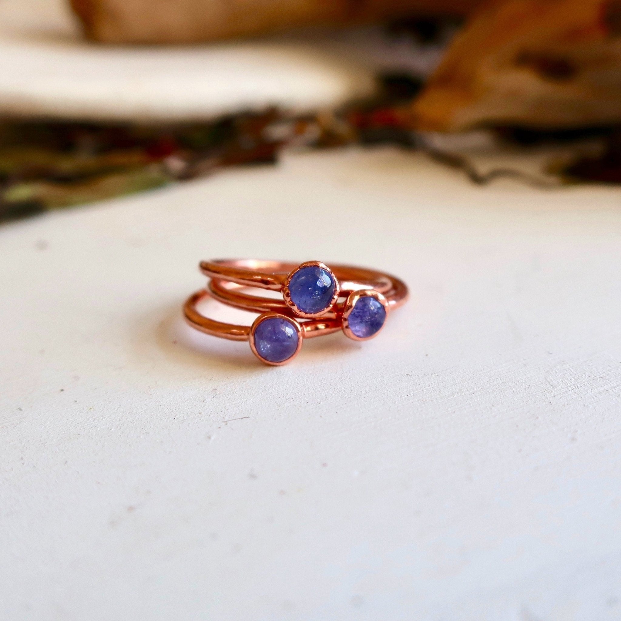 Tanzanite Ring – Minimalist | Handmade by Blackbird & Sage - Addy Avenue