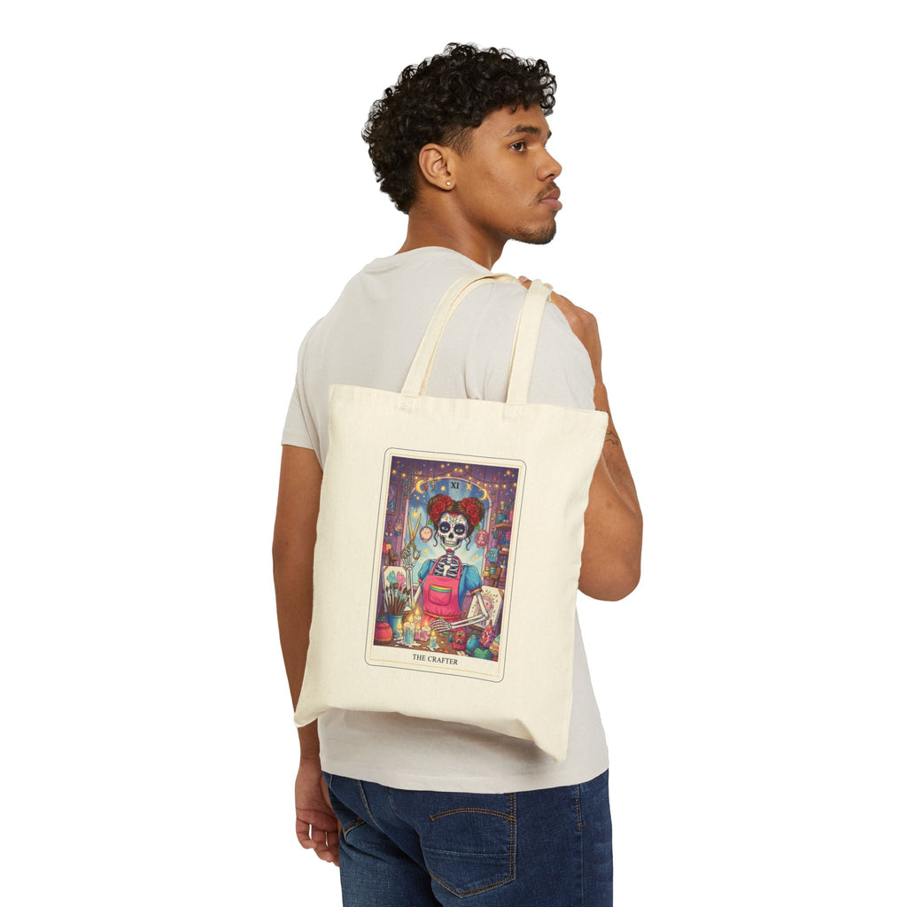 The Crafter Tarot Tote Bag | Witchy Tarot Art, Cotton Canvas - Addy Avenue
