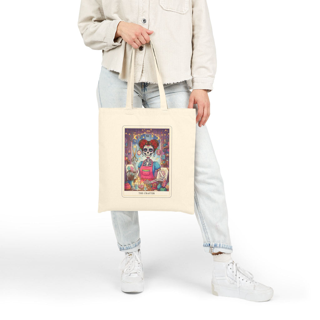 The Crafter Tarot Tote Bag | Witchy Tarot Art, Cotton Canvas - Addy Avenue