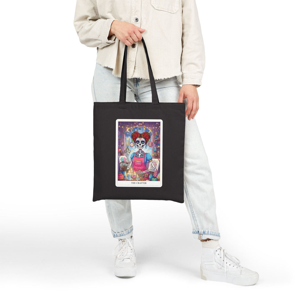 The Crafter Tarot Tote Bag | Witchy Tarot Art, Cotton Canvas - Addy Avenue