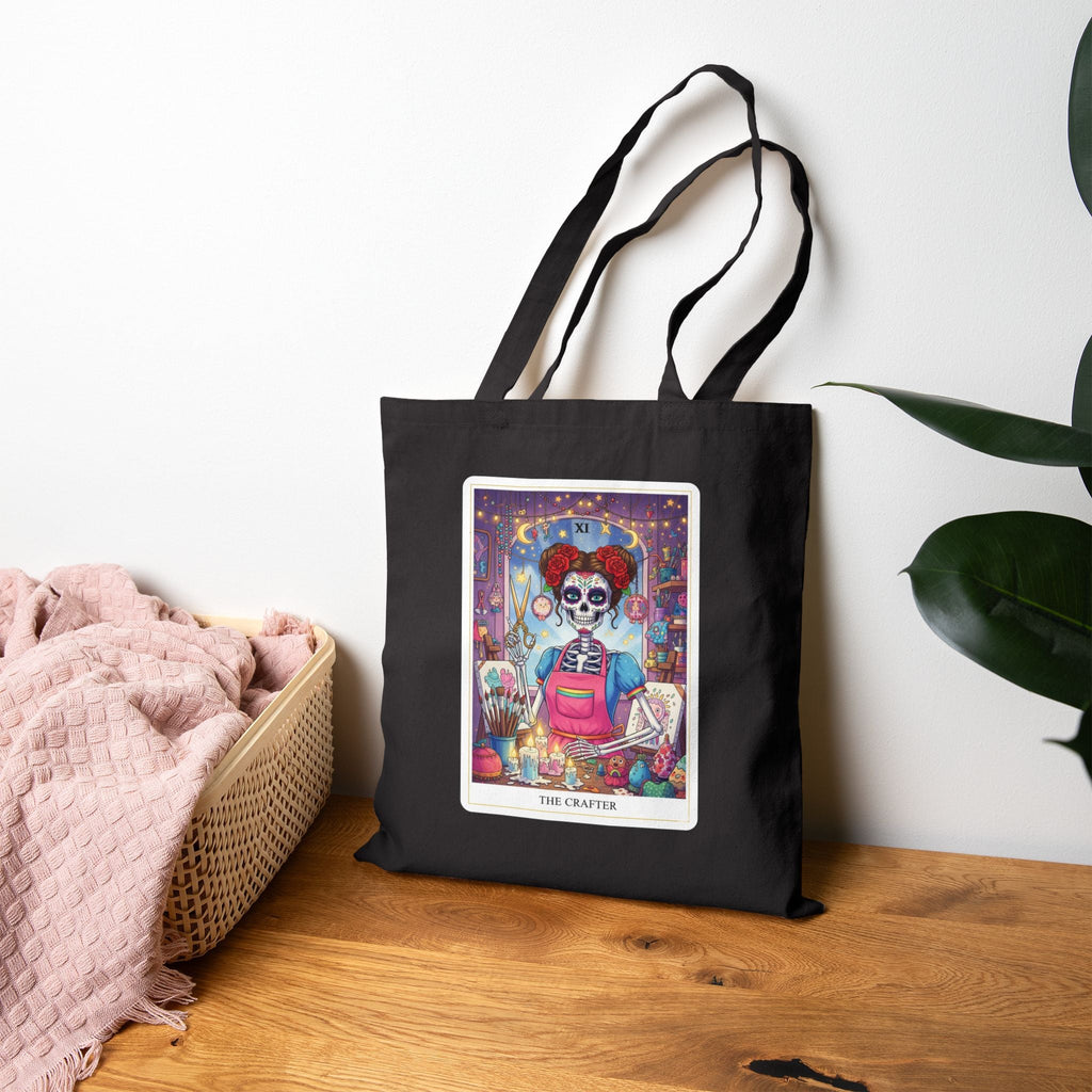 The Crafter Tarot Tote Bag | Witchy Tarot Art, Cotton Canvas - Addy Avenue