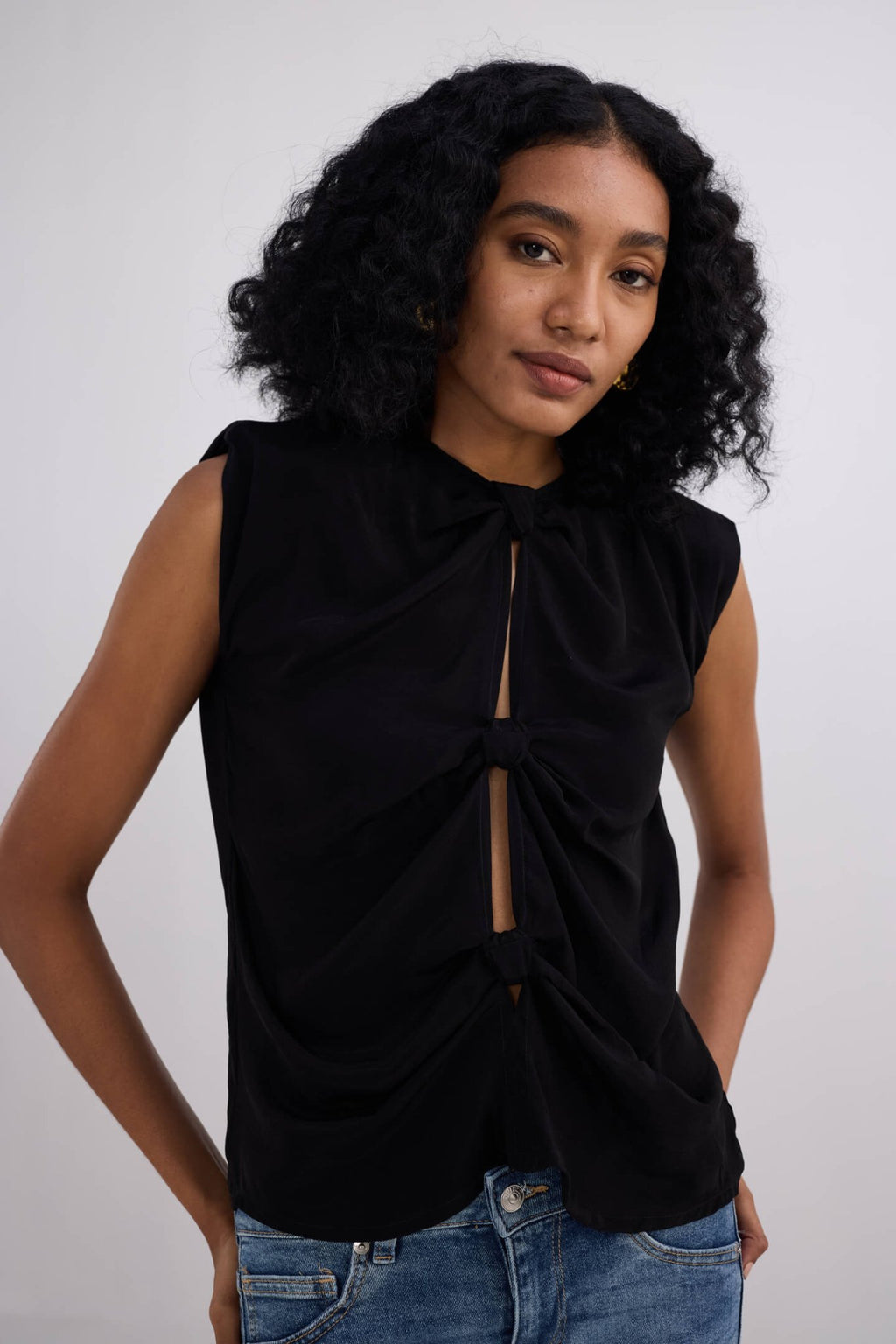 The Knot - so - Basic Top in Black - Addy Avenue
