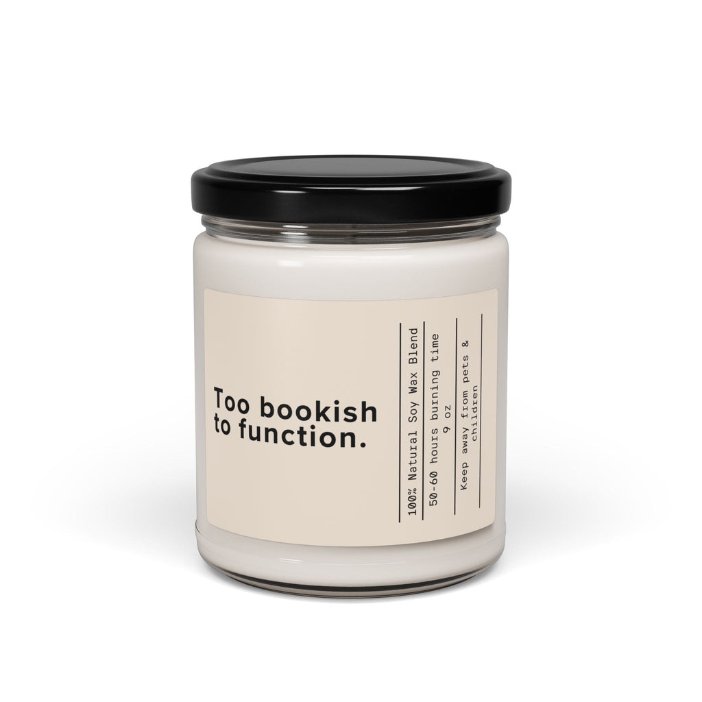 Too Bookish to Function Candle | Scented Soy 9oz - Addy Avenue