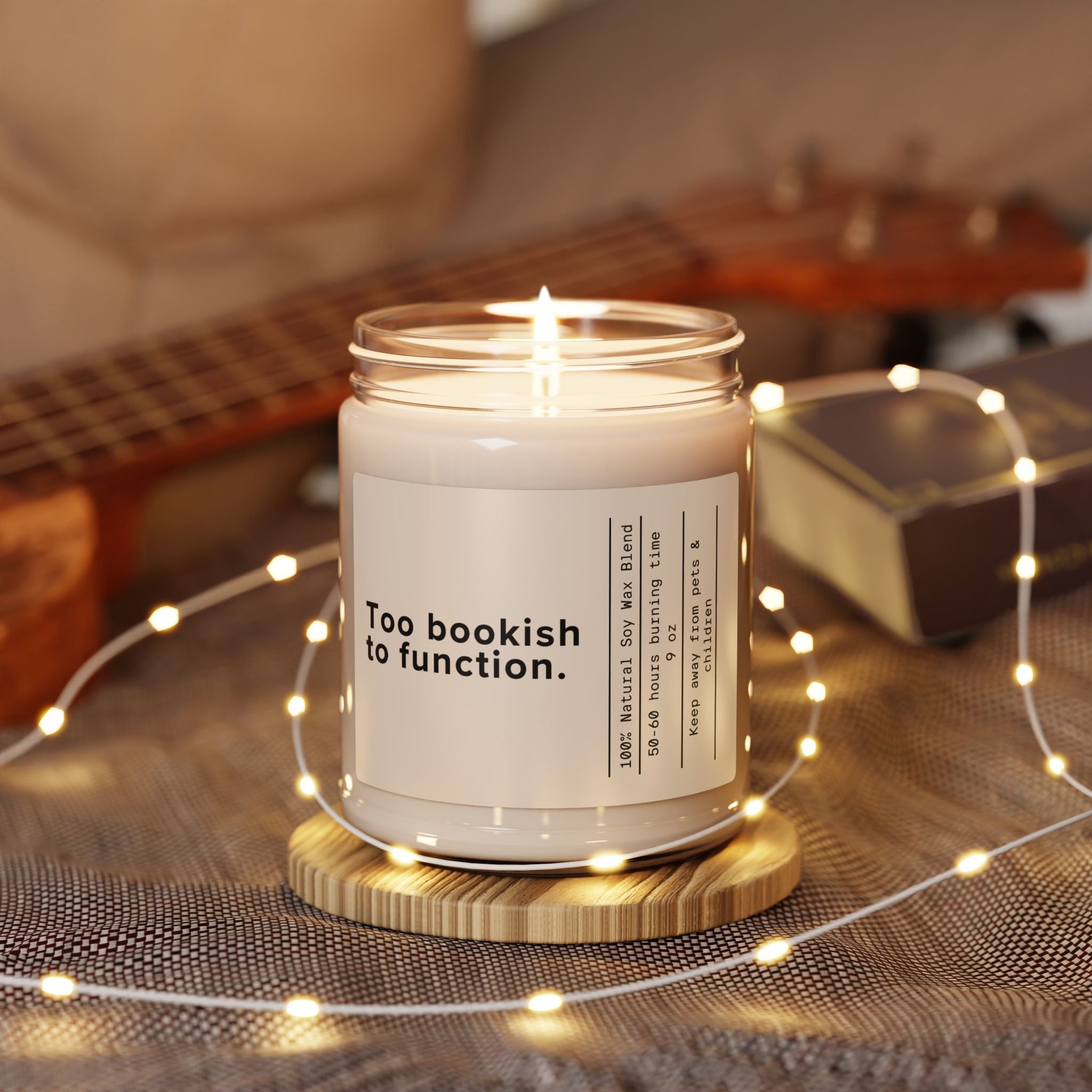 Too Bookish to Function Candle | Scented Soy 9oz - Addy Avenue