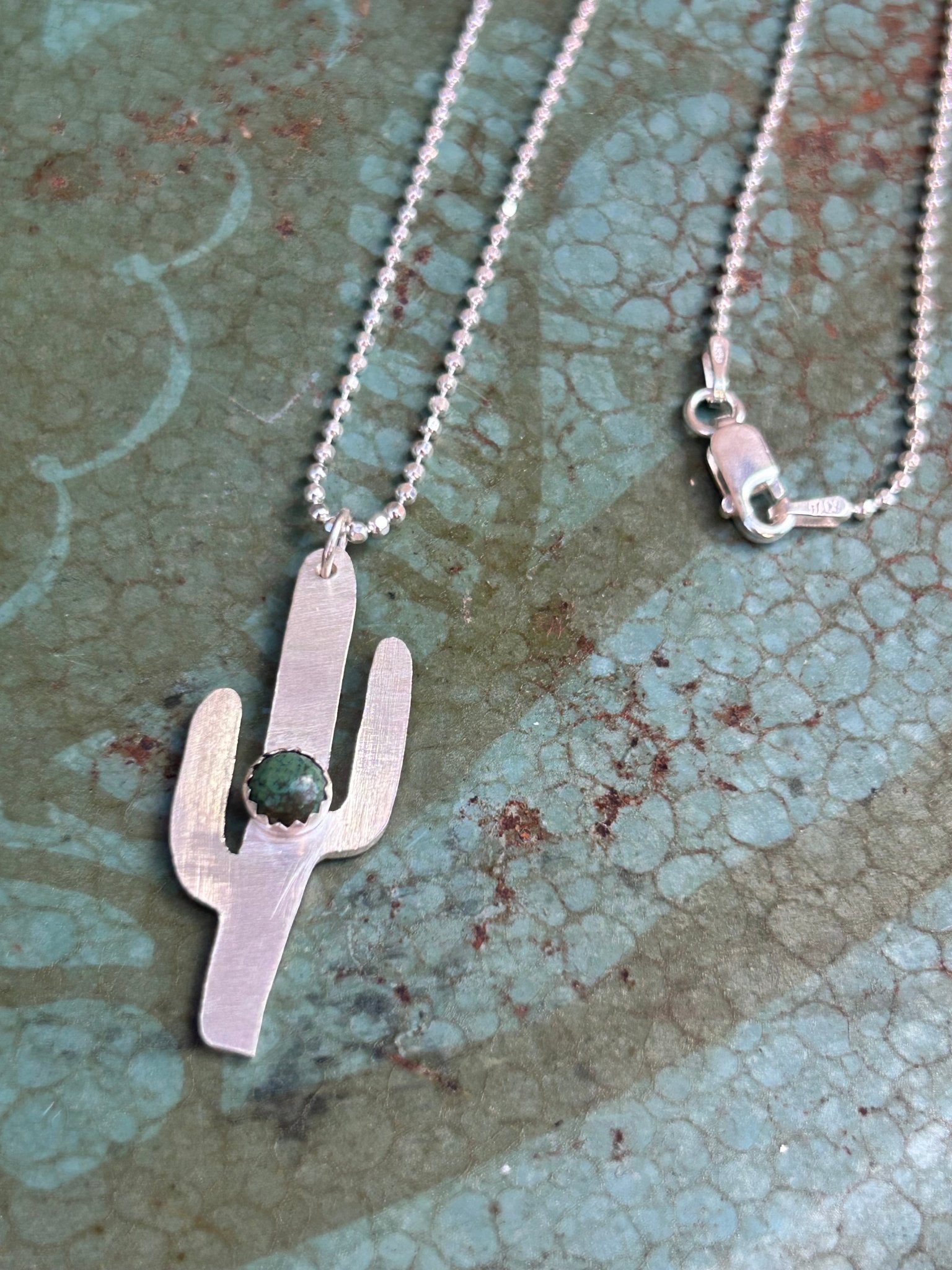 Turquoise Cactus Necklace - Addy Avenue