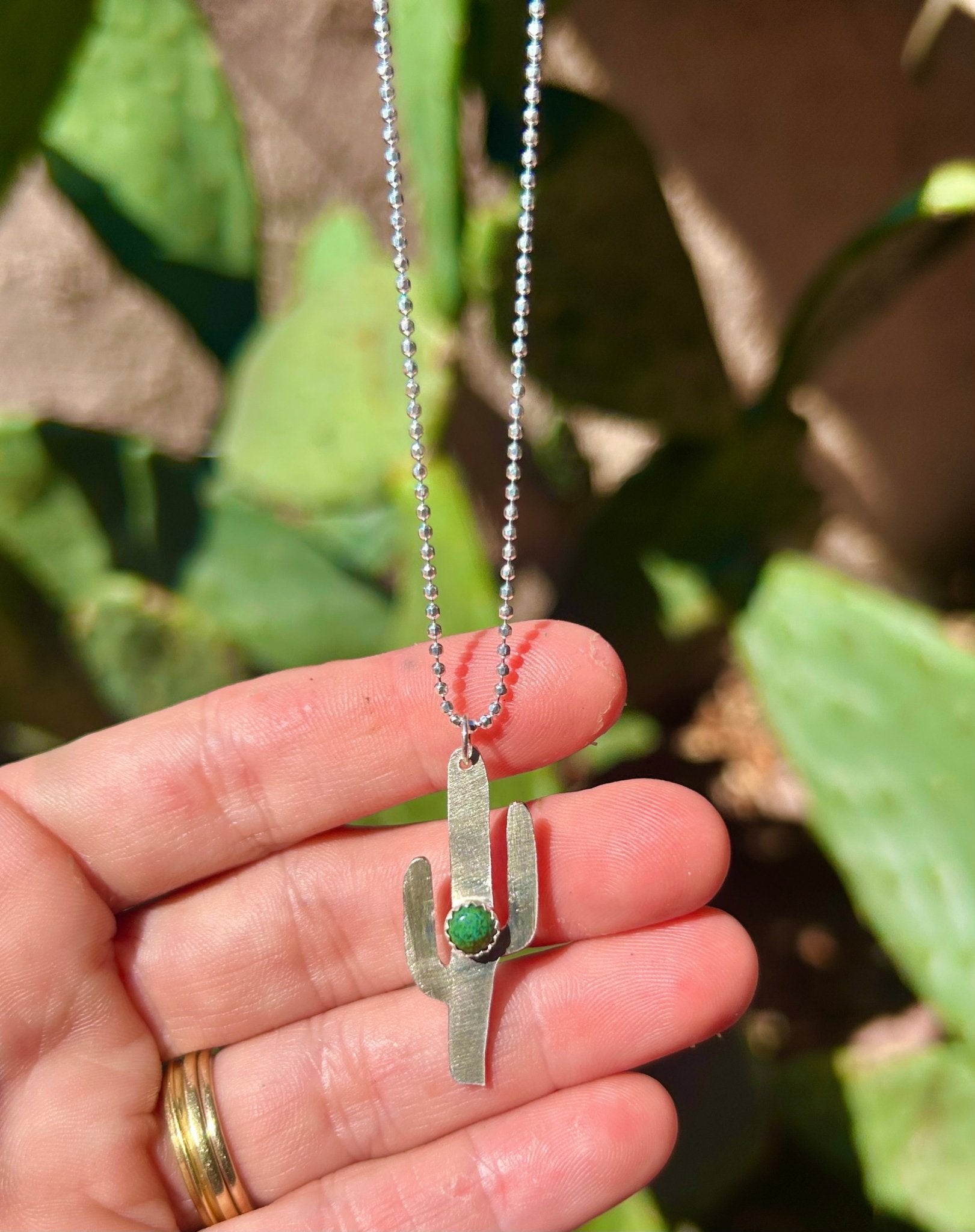 Turquoise Cactus Necklace - Addy Avenue