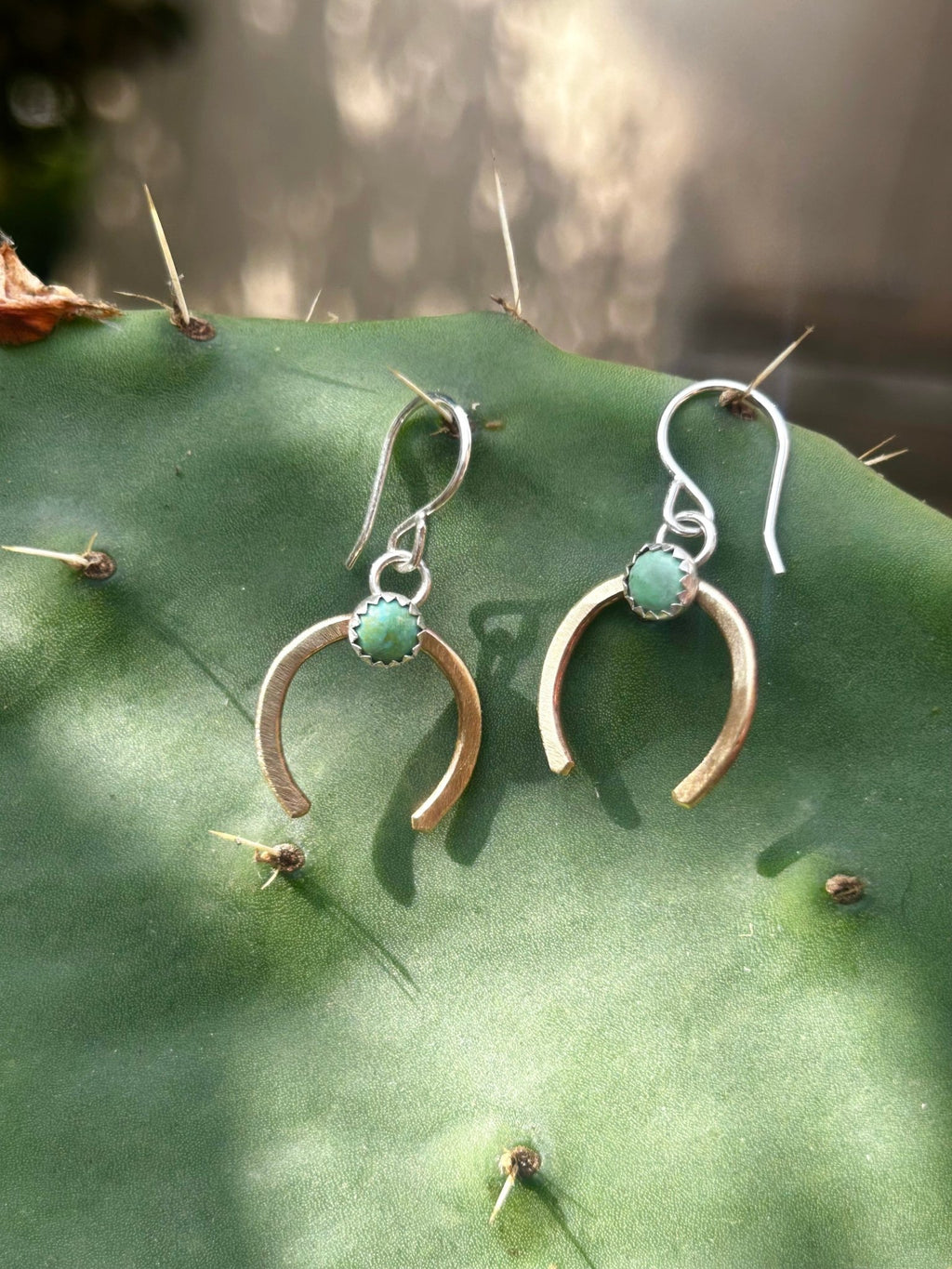 Turquoise Lucky Horseshoe Drop Earrings - Addy Avenue