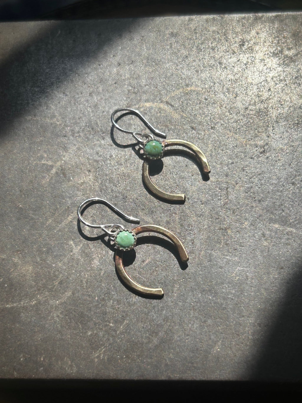 Turquoise Lucky Horseshoe Drop Earrings - Addy Avenue