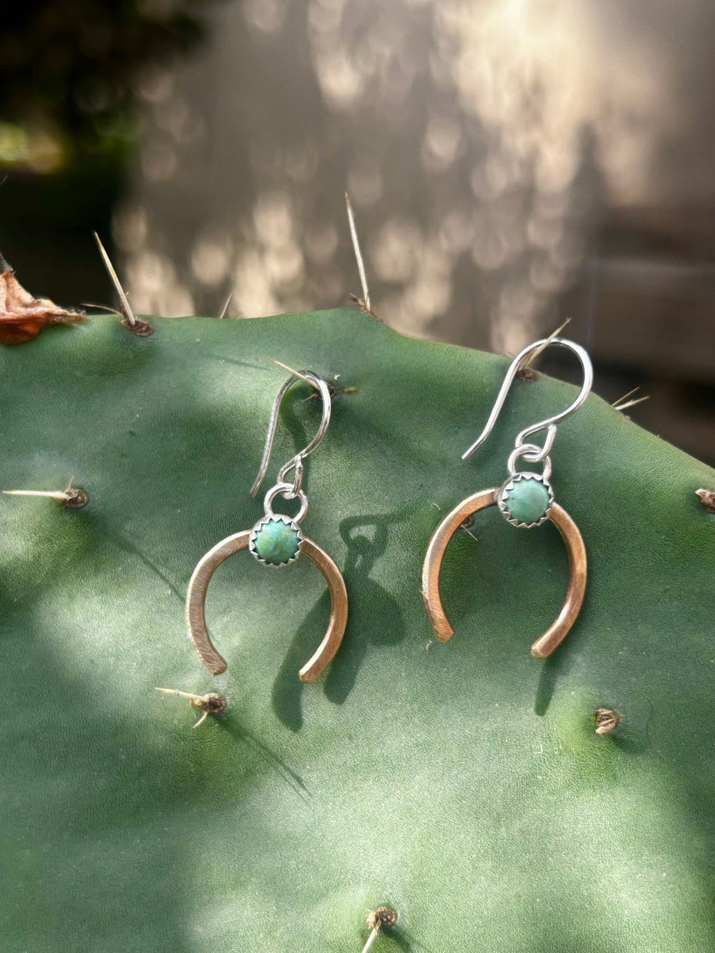Turquoise Lucky Horseshoe Drop Earrings - Addy Avenue