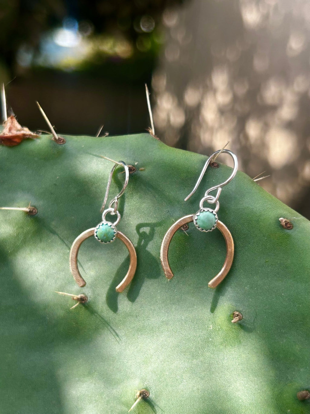 Turquoise Lucky Horseshoe Drop Earrings - Addy Avenue
