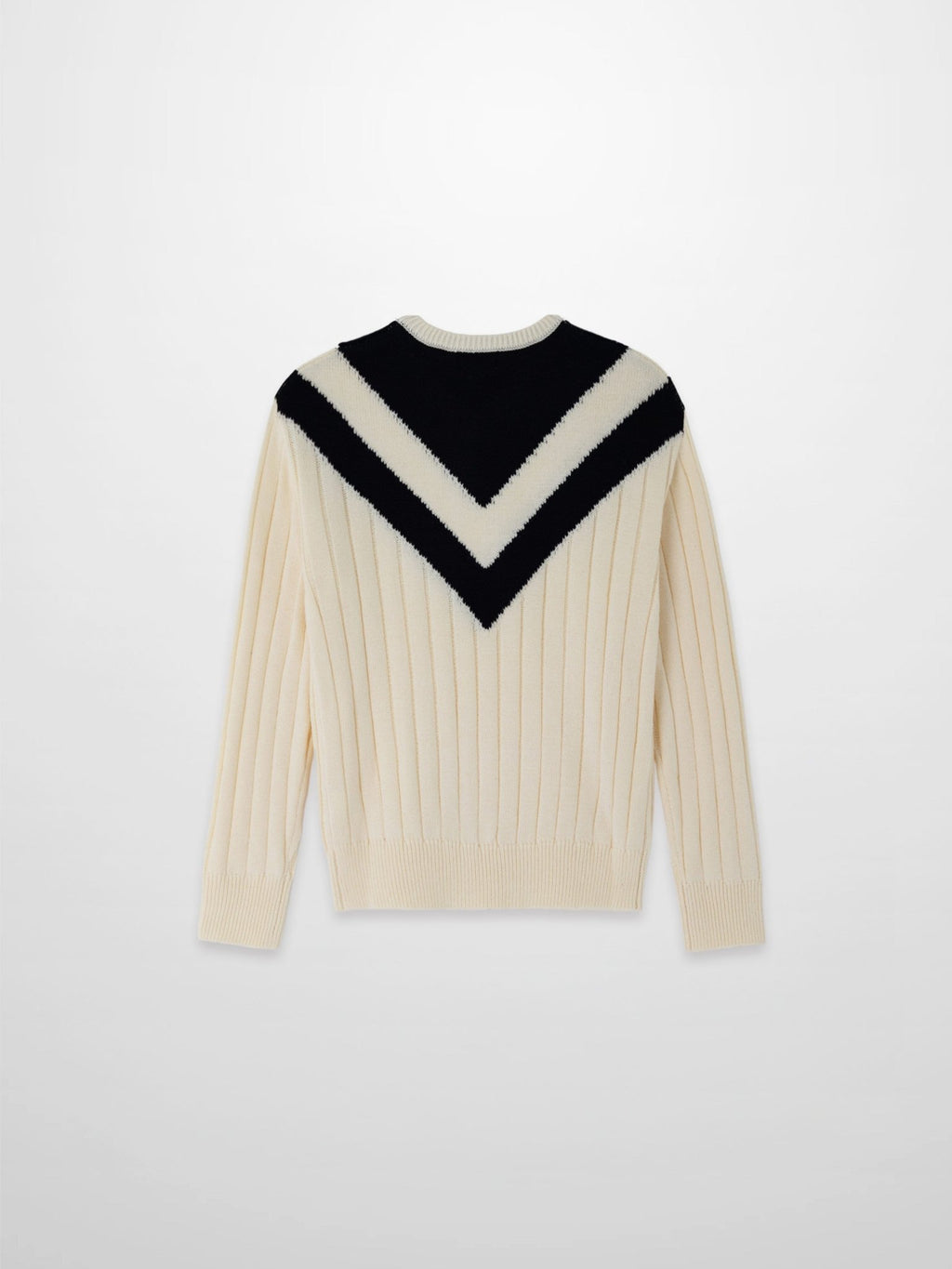 V Neck Stripe Sweater - Cream/Black - Addy Avenue