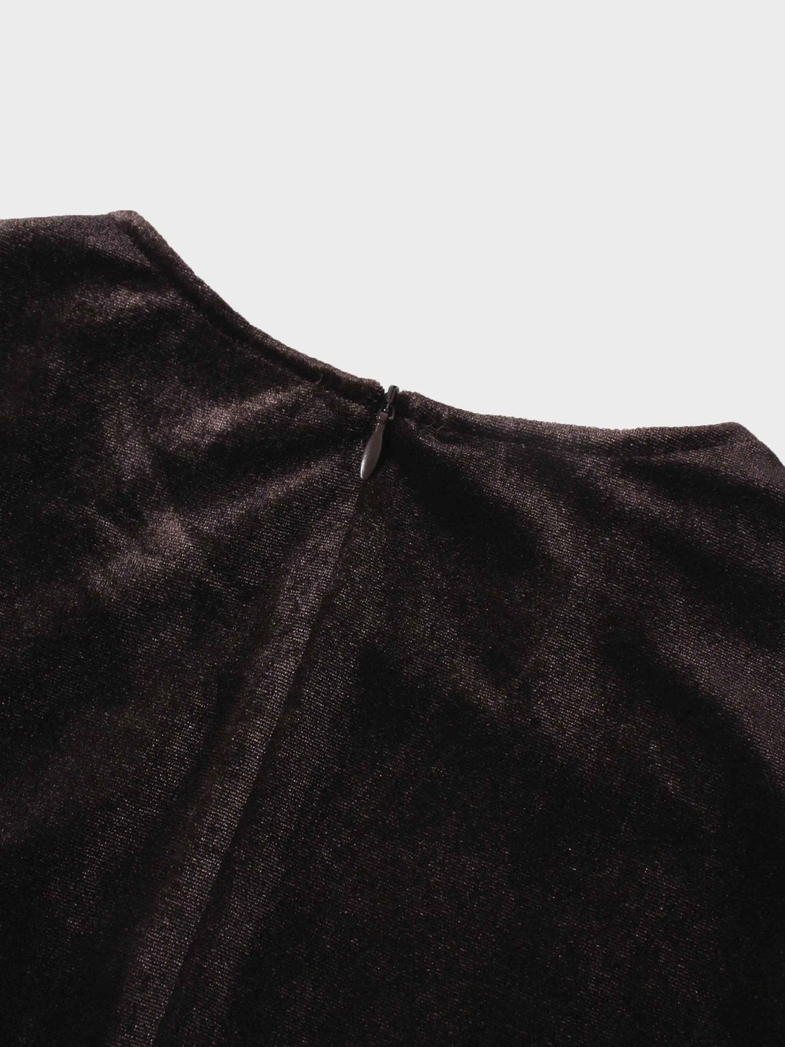 Velour Empire Waist Maxi Dress - Brown - Addy Avenue