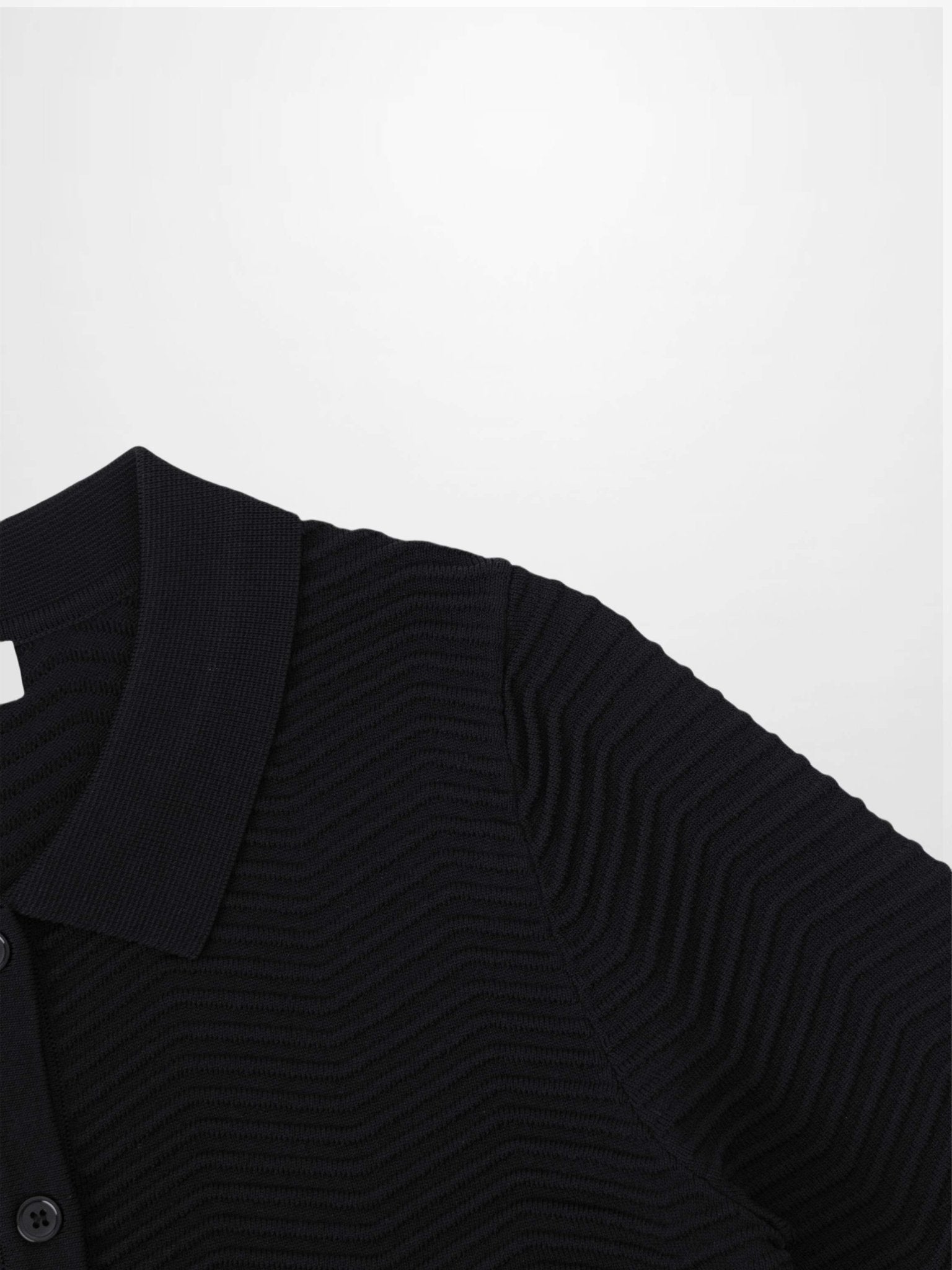 Wave Knit Cardigan - Black - Addy Avenue