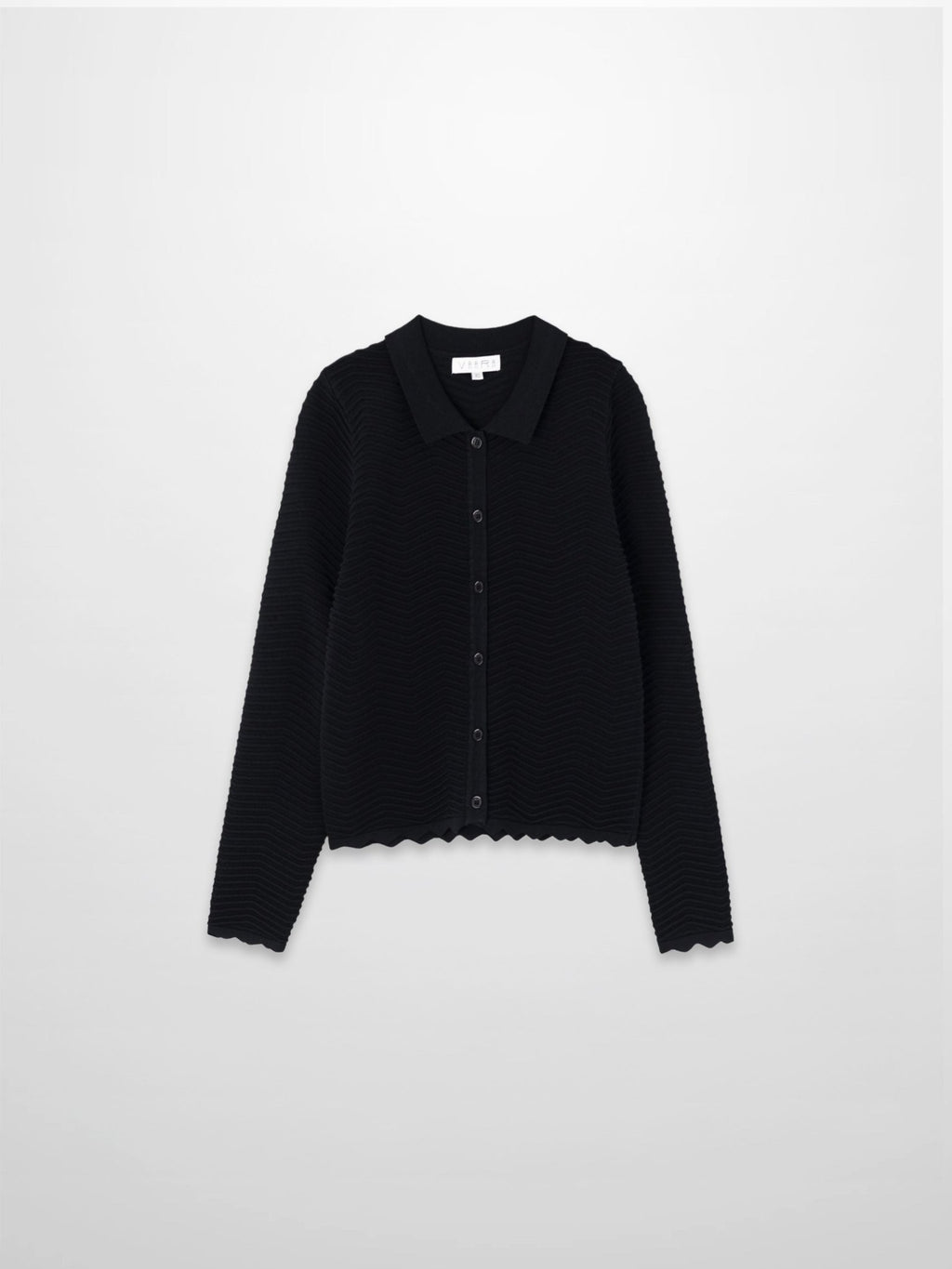 Wave Knit Cardigan - Black - Addy Avenue