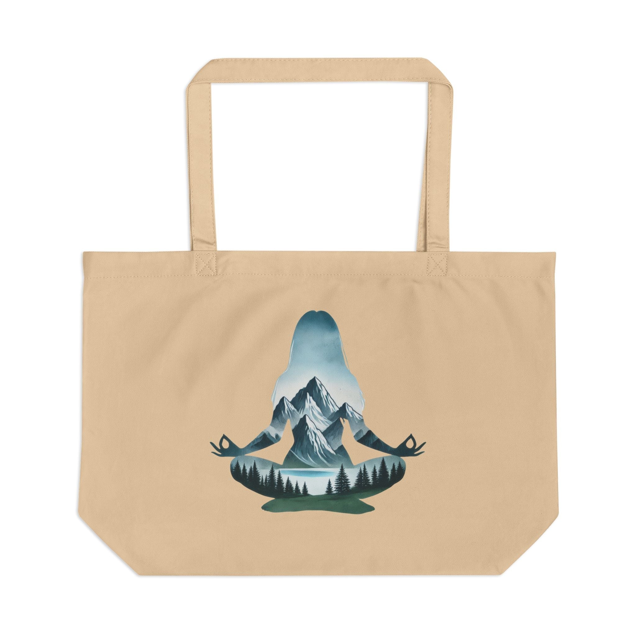 Yoga Silhouette Eco Tote | Large Canvas Market Bag - Addy Avenue