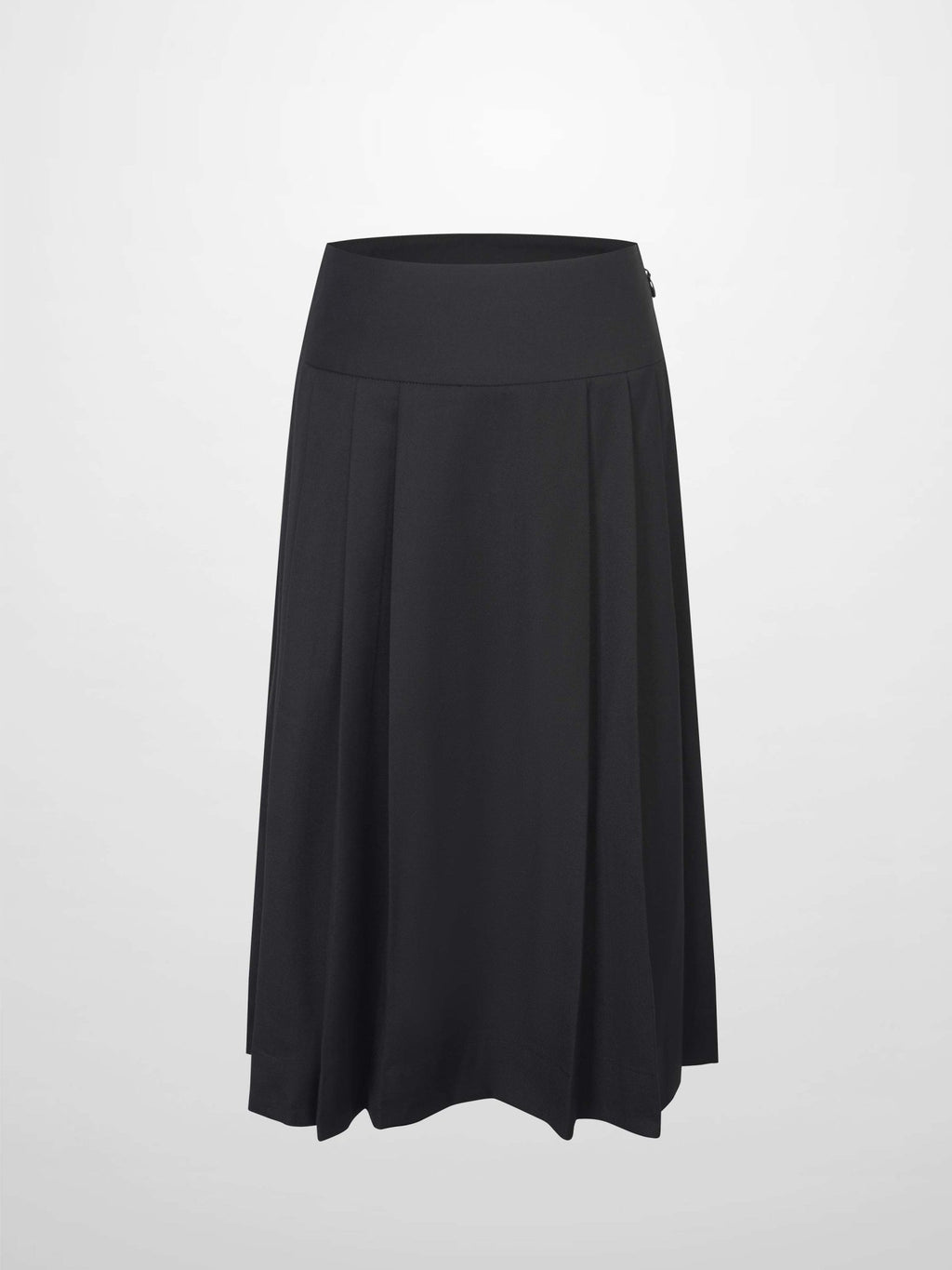 Yoke Pleated Skirt - Black - Addy Avenue