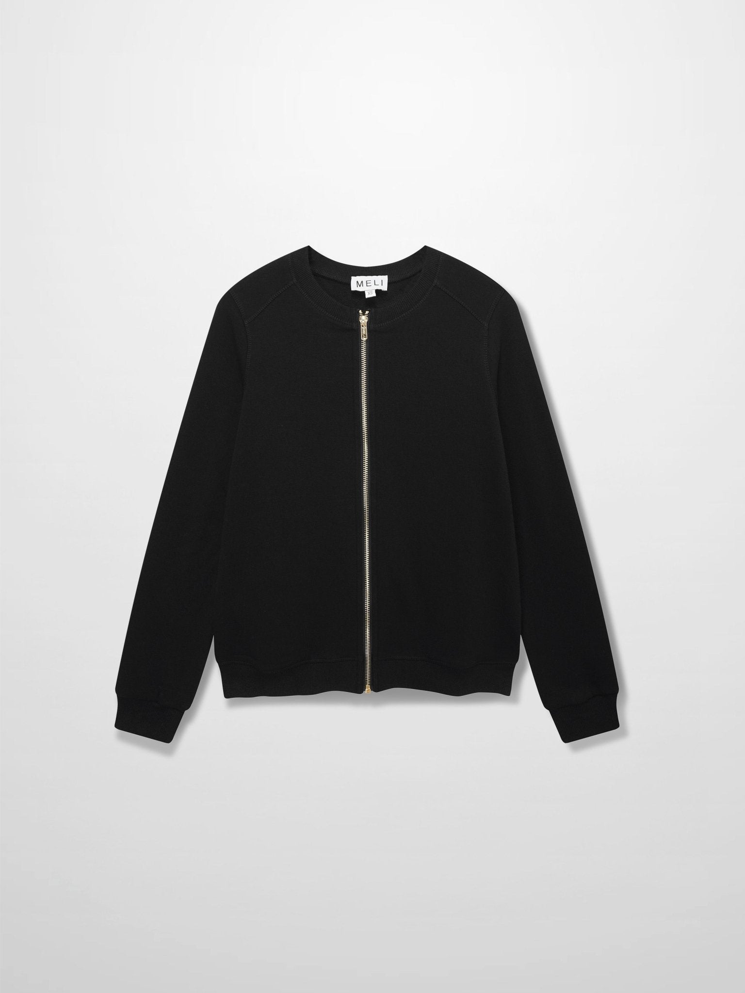 Zip Up Bomber Sweatshirt - Black - Addy Avenue