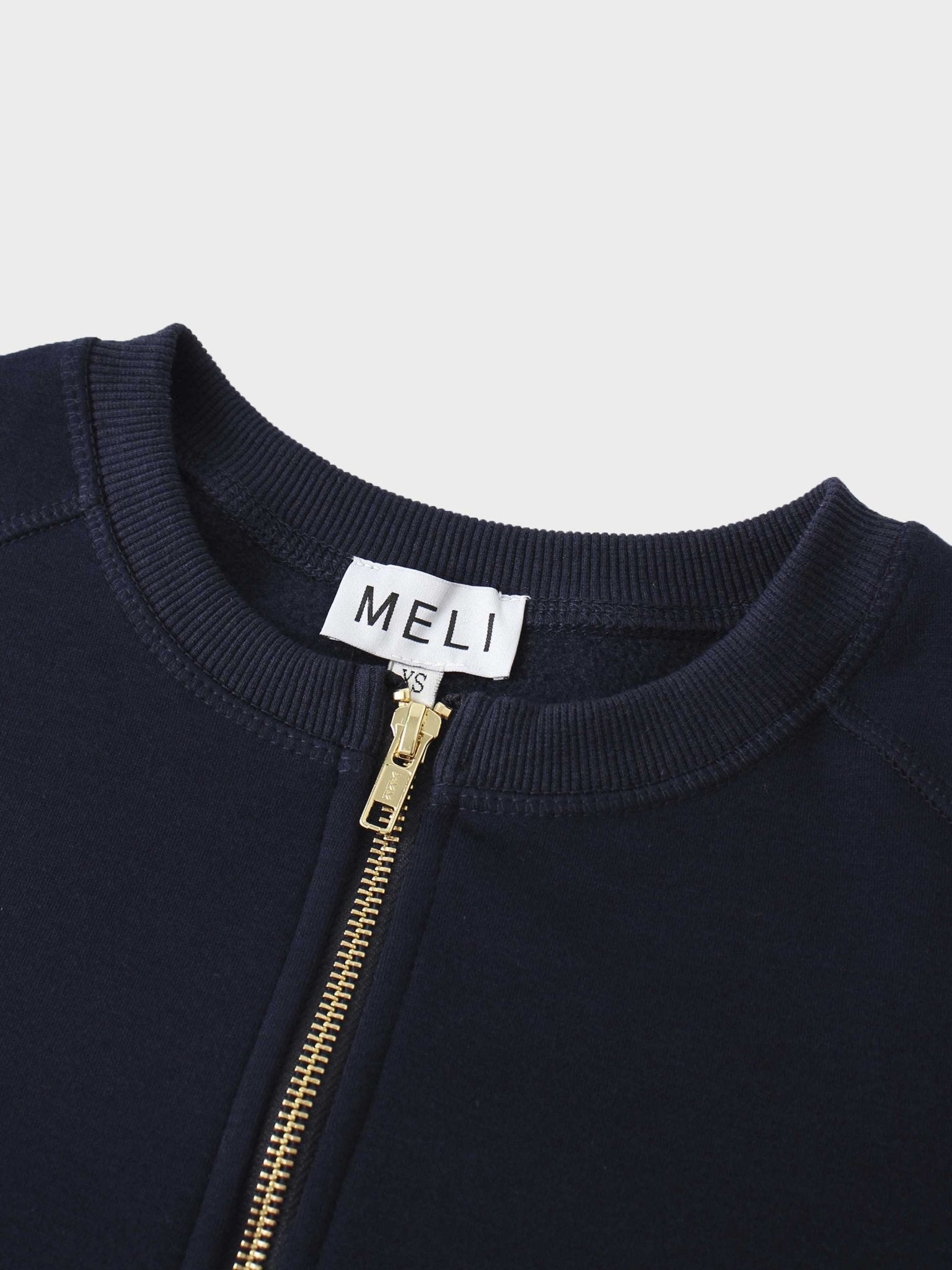 Zip Up Bomber Sweatshirt - Navy - Addy Avenue