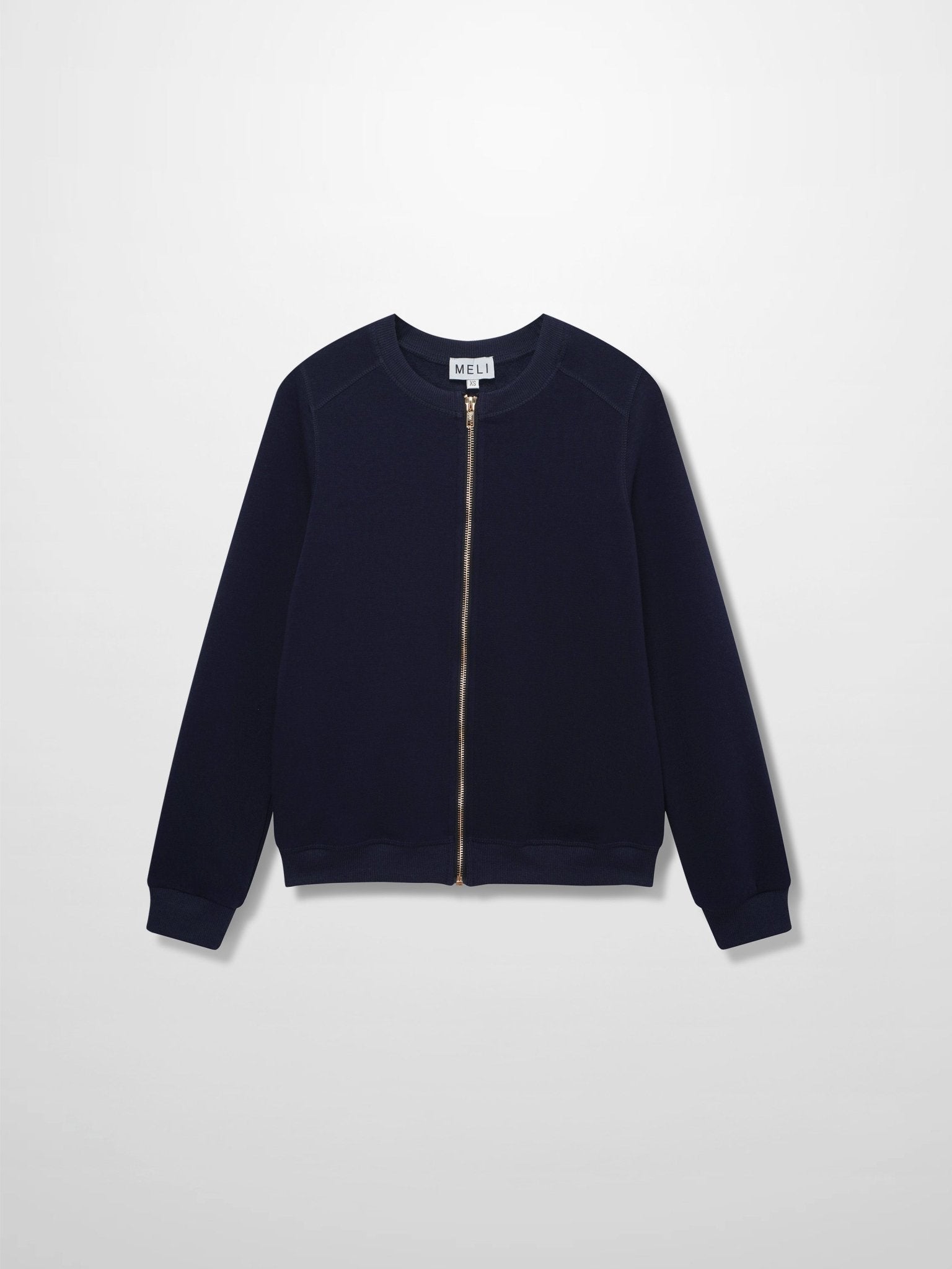 Zip Up Bomber Sweatshirt - Navy - Addy Avenue